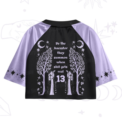 Purplehecate Be The Ancestor They Summon When Shit Gets Real Crop Sports Jersey