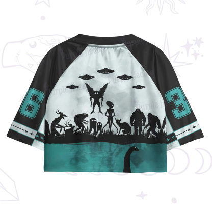 Purplehecate Alien Lake Monster Encounter Crop Jersey Top