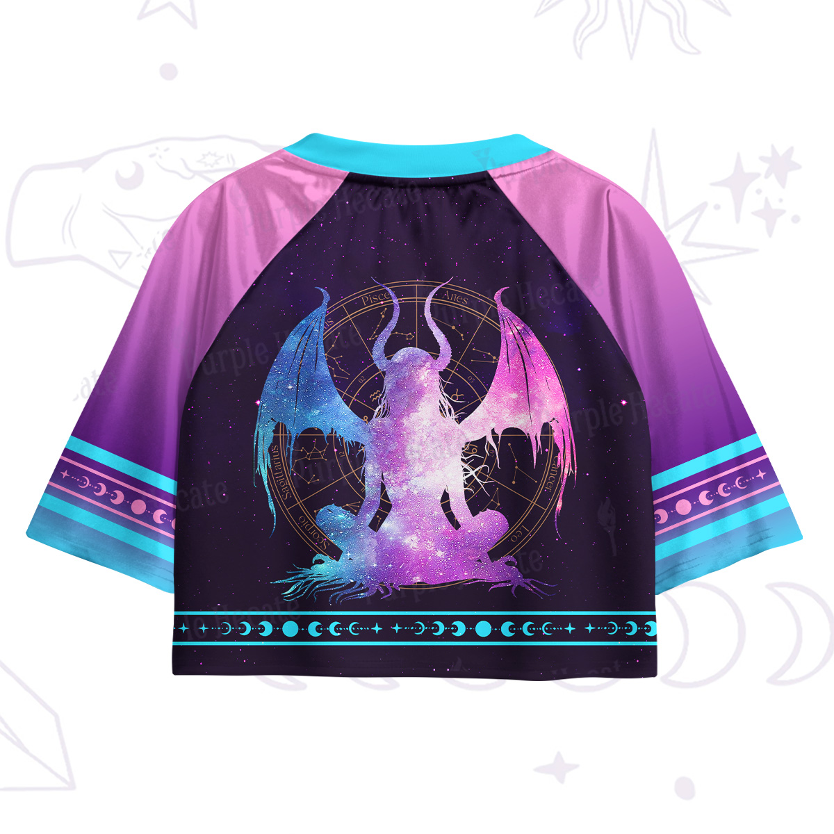 [Copy]Purplehecate Alien Lake Monster Encounter Crop Jersey Top