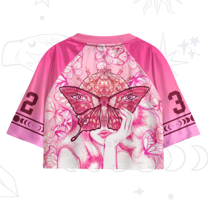 Purplehecate Butterfly Witchy Crop Jersey Top