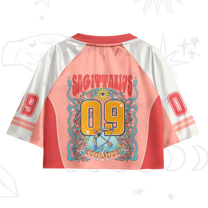 Purplehecate Sagittarius Spirit Zodiac Crop Jersey Top