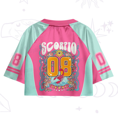 Purplehecate Scorpio Spirit Zodiac Crop Jersey Top