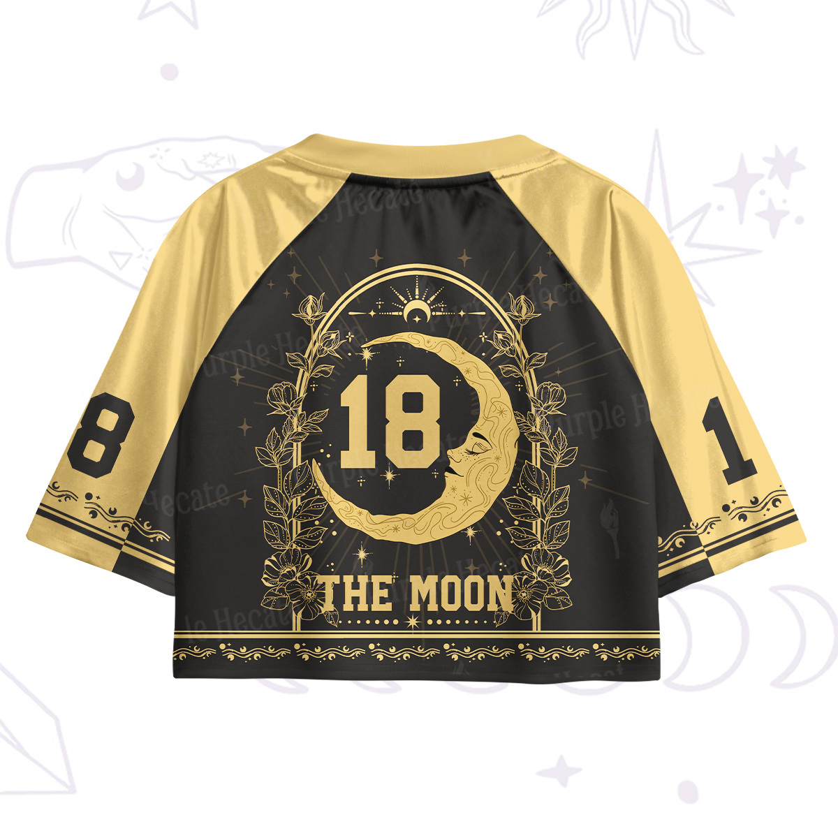 Purplehecate The Moon Crop Jersey Top