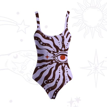 Purplehecate Green Vision Illusion One Piece Swimsuit