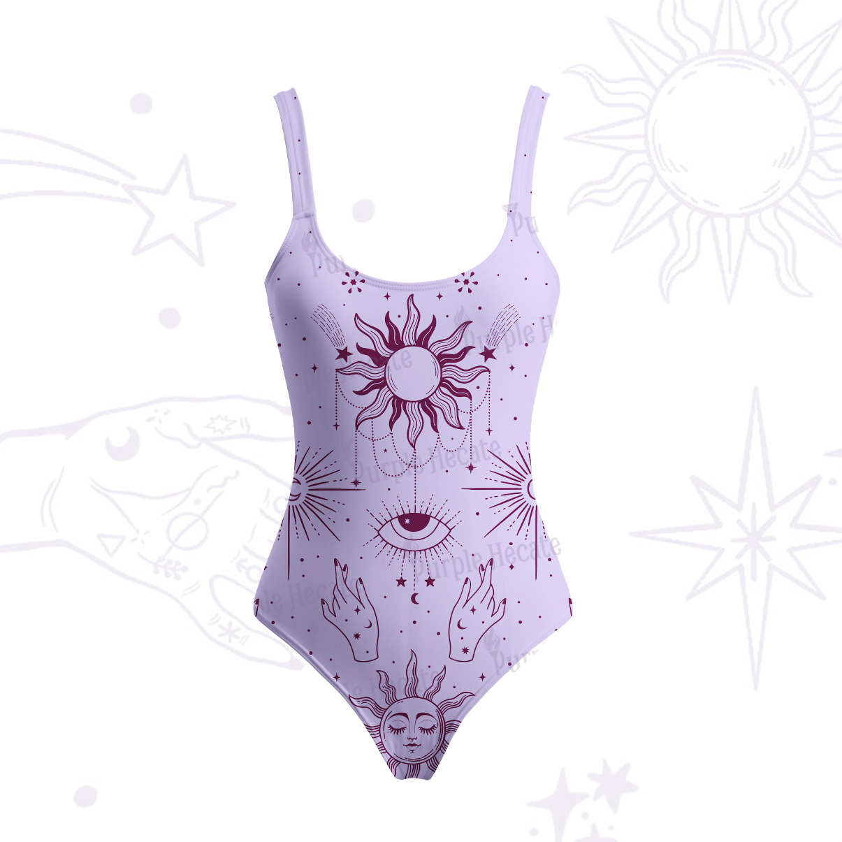 Purplehecate Solar Oracle Tank One Piece Swimsuit