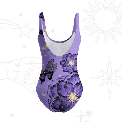 Purplehecate Moonlit Petals and Wings Tank One Piece Swimsuit