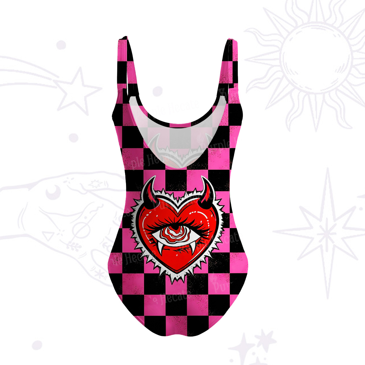 Purplehecate Heart of a Demon Tank One Piece Swimsuit