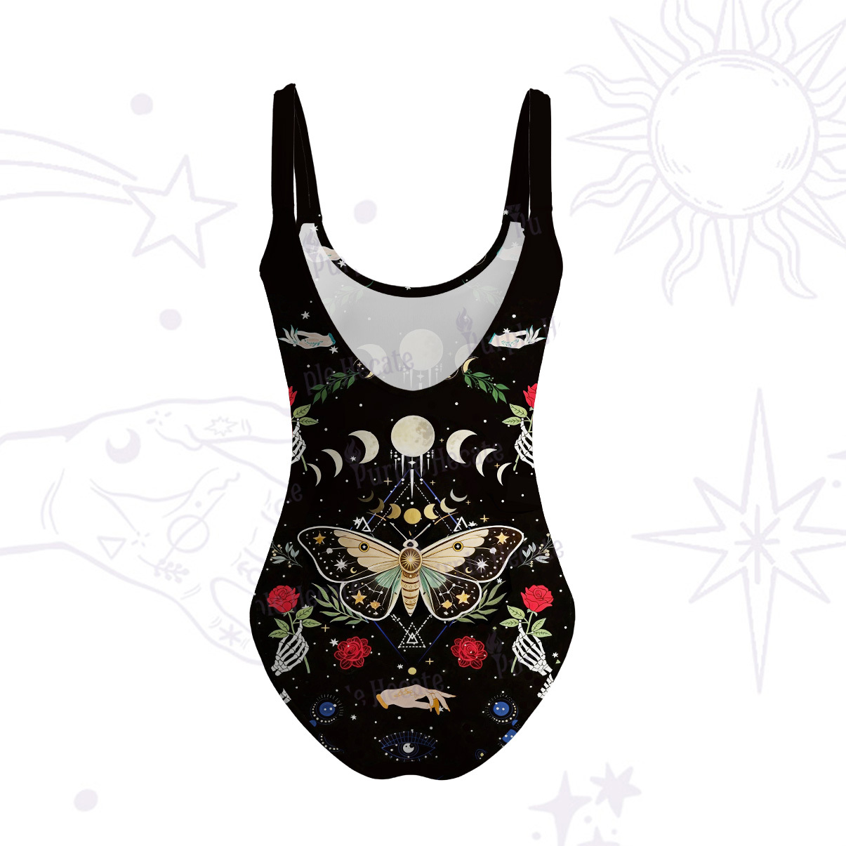 Purplehecate Moonlight Metamorphosis Tank One Piece Swimsuit