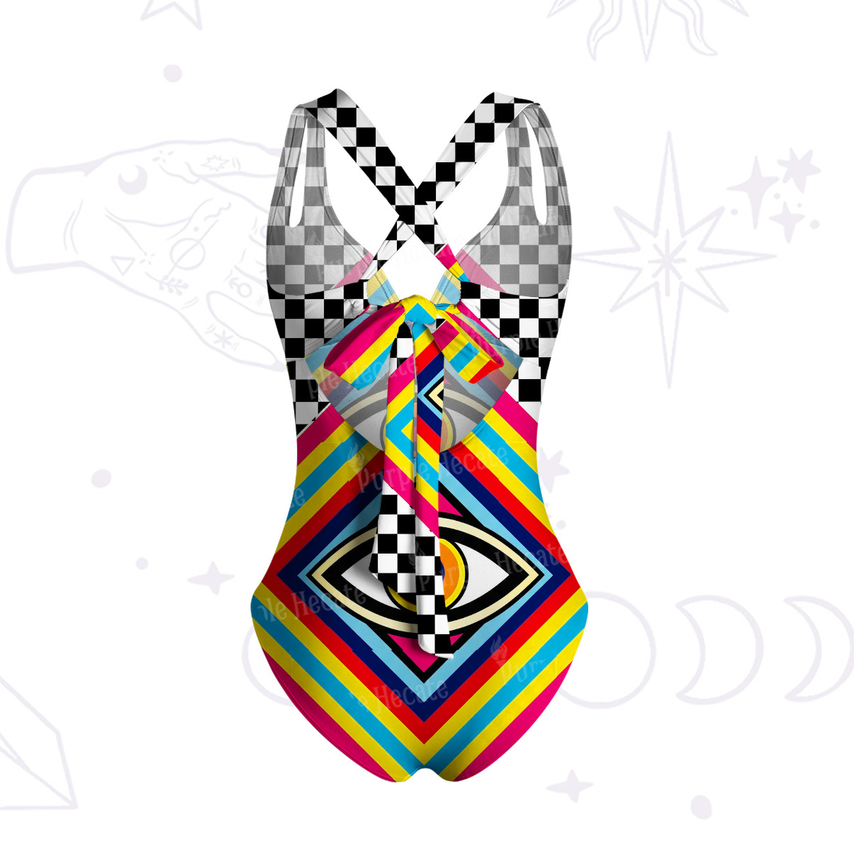 Purplehecate Eye of Illusion One-Piece Swimsuit