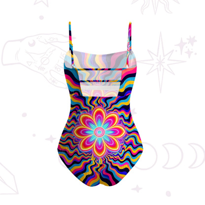 Purplehecate Psychedelic Bloom Slim-Strap Swimsuit