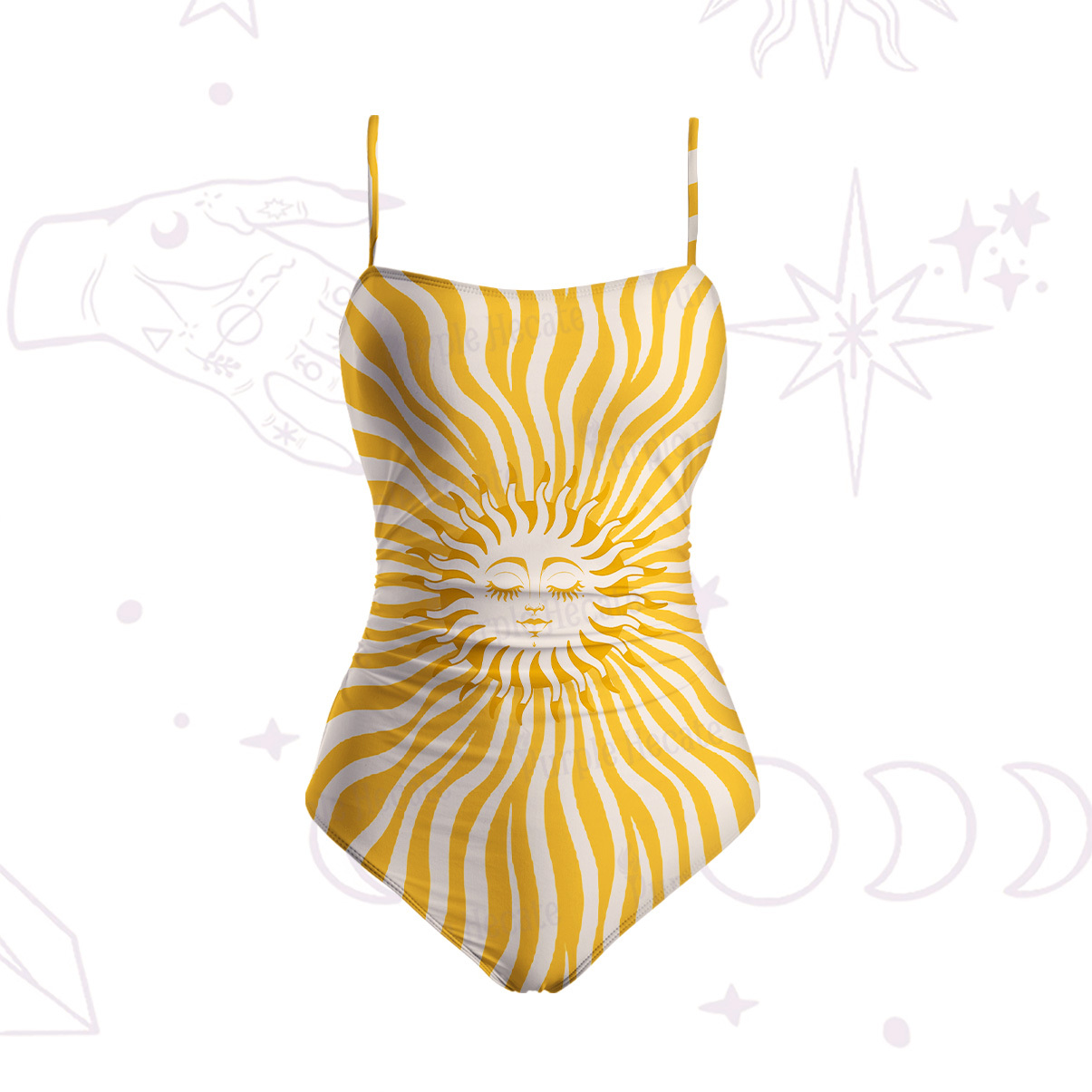 Purplehecate Radiance of the Sun Slim-Strap Swimsuit