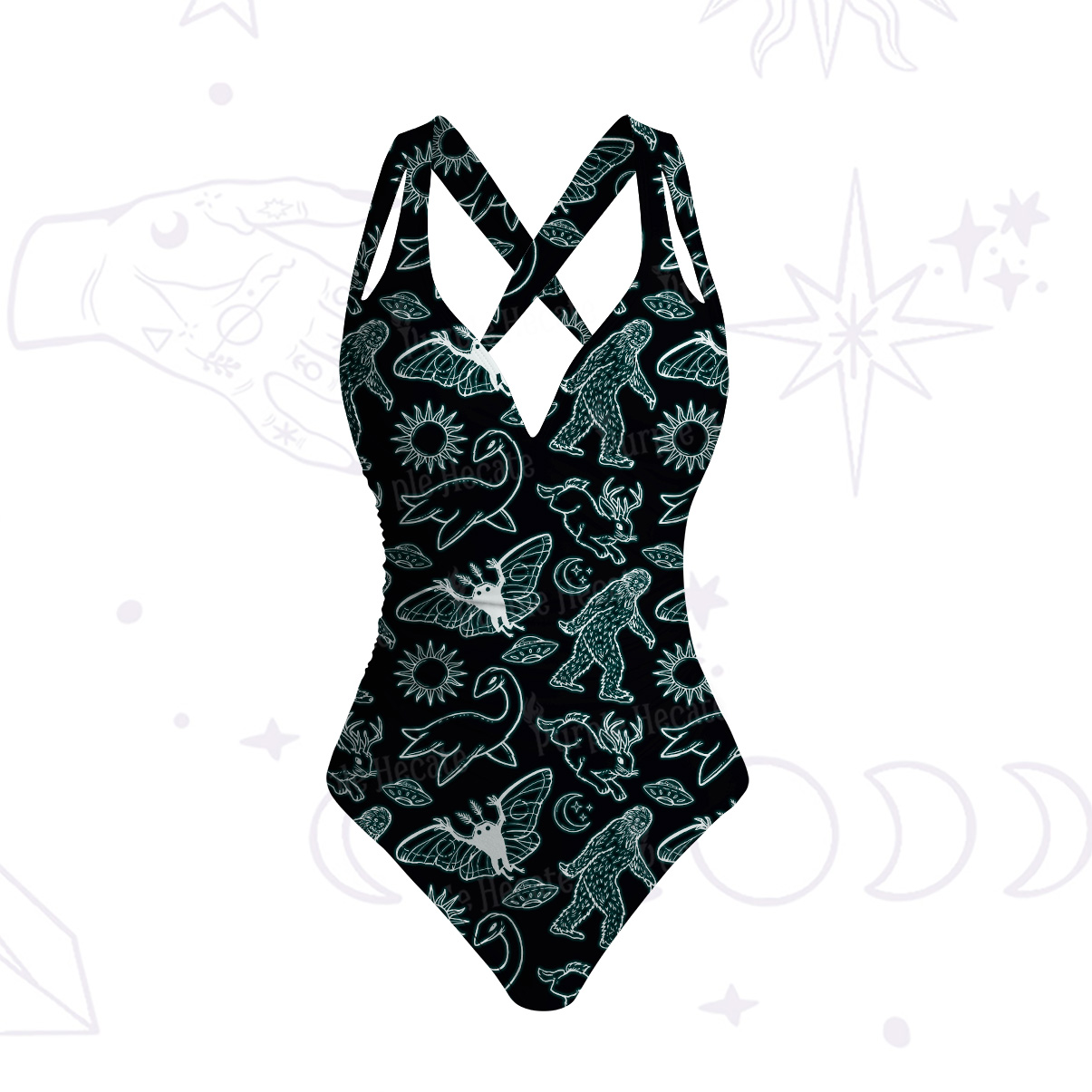 Purplehecate Cryptid One-Piece Swimsuit