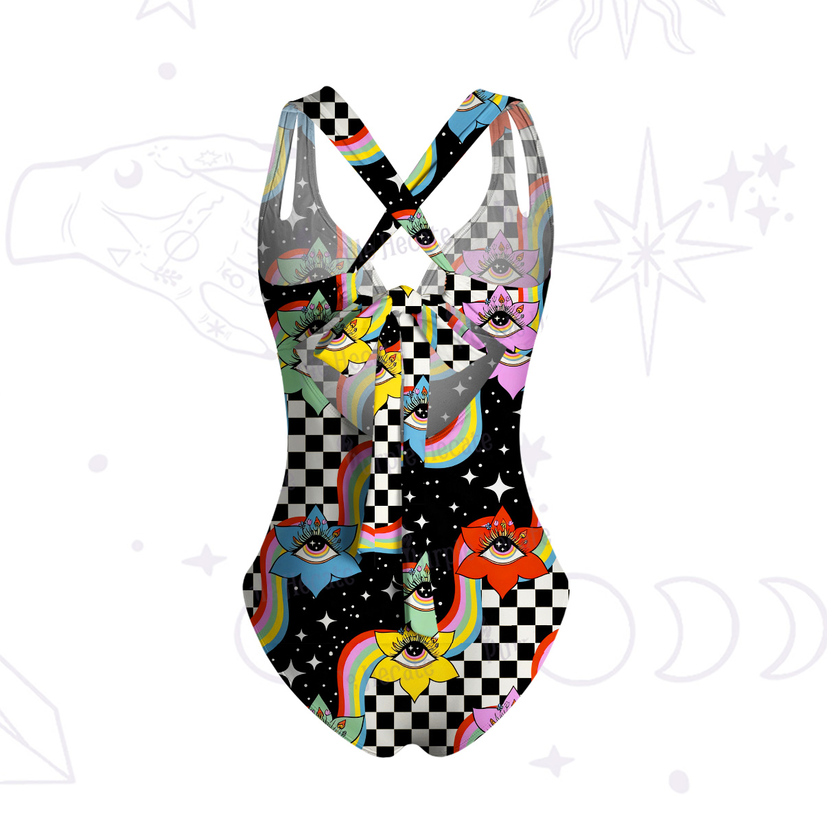 Purplehecate Enchanted Mushroom Eye Blossom One-Piece Swimsuit