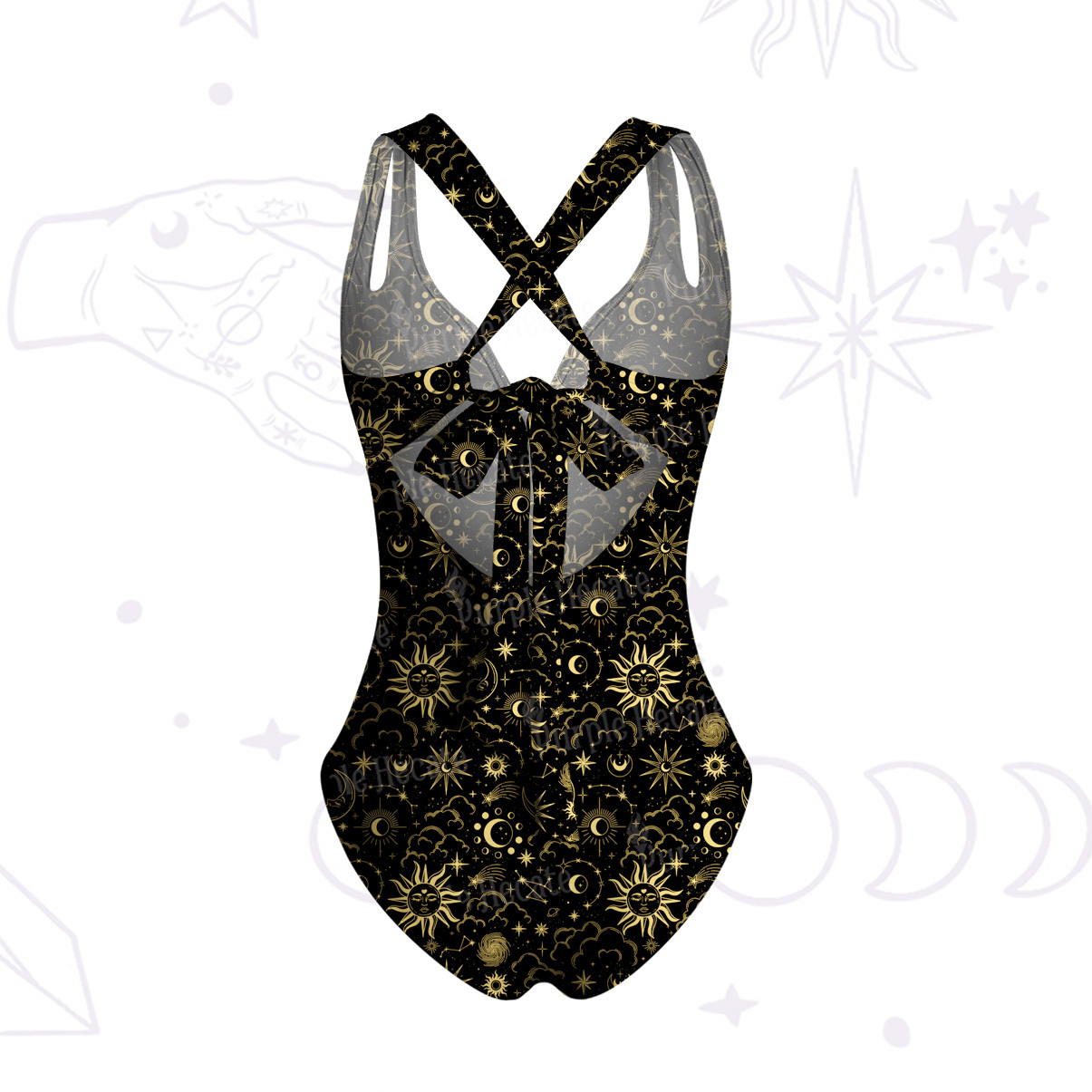 Purplehecate Mysterious Star & Moon One-Piece Swimsuit