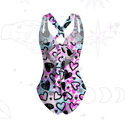 Purplehecate Heartful Magic One-Piece Swimsuit