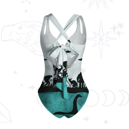 Purplehecate Alien Lake Monster Encounter One-Piece Swimsuit