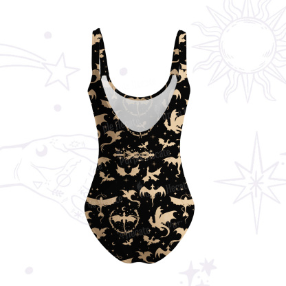 Purplehecate Fantasy Dragon Allover Tank One Piece Swimsuit