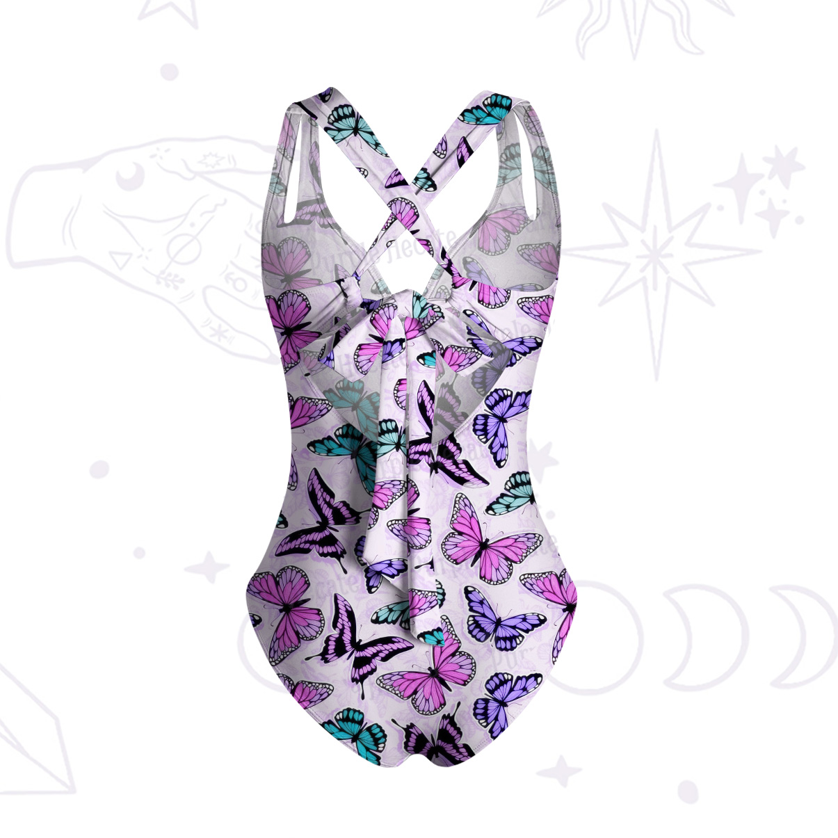 Purplehecate Whimsical Butterfly One-Piece Swimsuit