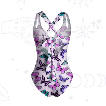 Purplehecate Whimsical Butterfly One-Piece Swimsuit