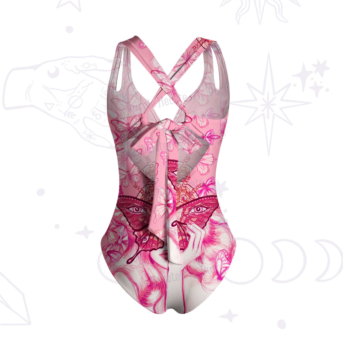 Purplehecate Butterfly Witchy One-Piece Swimsuit