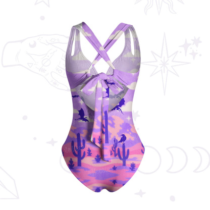Purplehecate Mystic Desert Dragons One-Piece Swimsuit