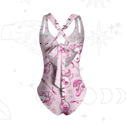 Purplehecate Pastel Occult Goat One-Piece Swimsuit