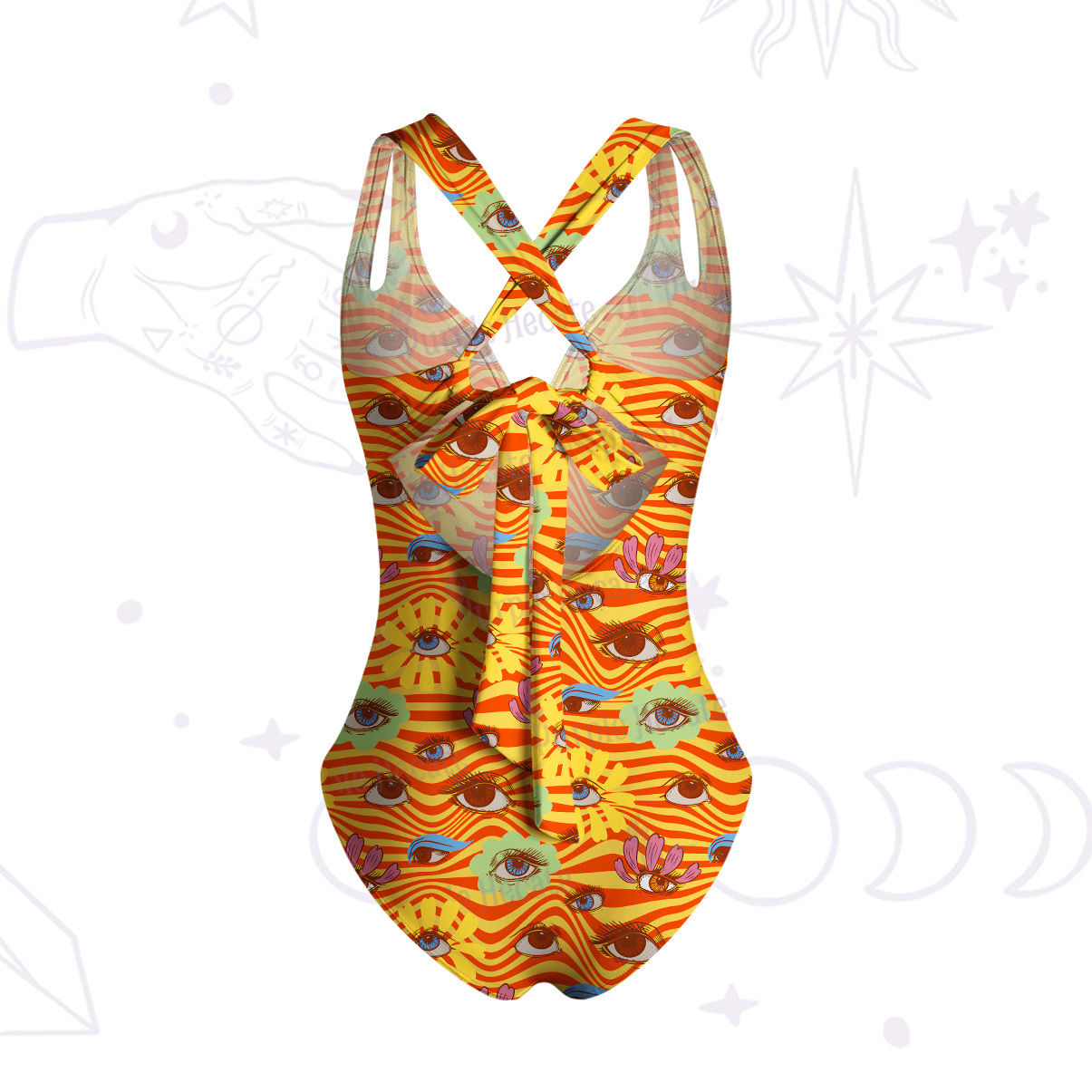 Purplehecate Flower Vision One-Piece Swimsuit