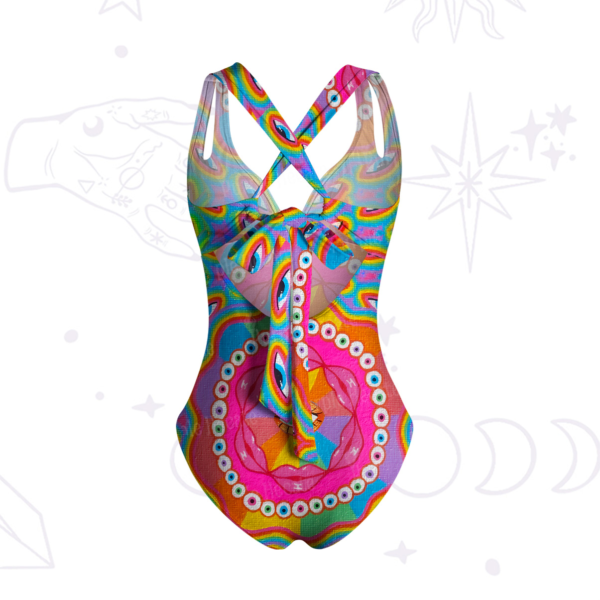 Purplehecate Chromatic Dreamwave One-Piece Swimsuit