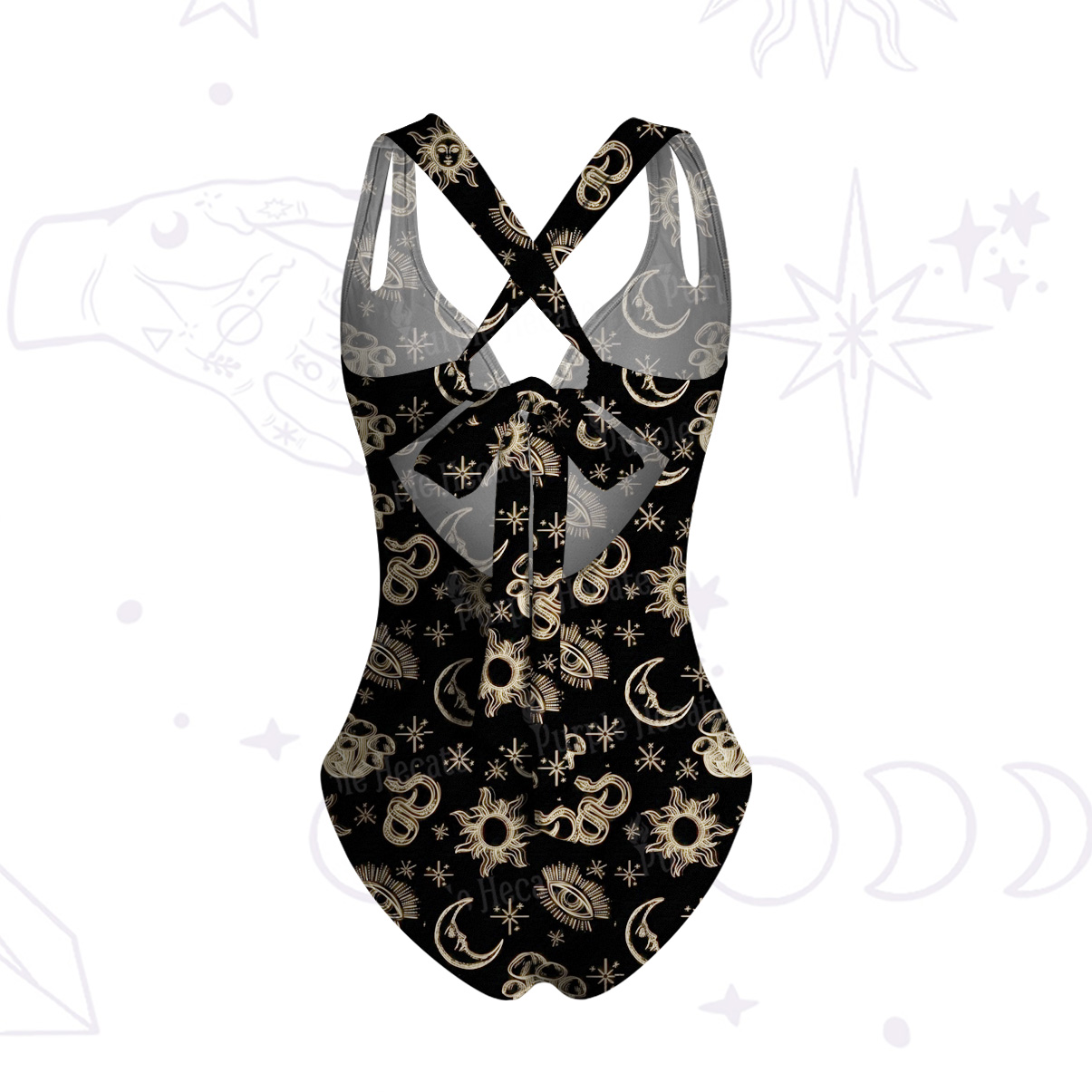 Purplehecate Eye of the Serpent Stars One-Piece Swimsuit
