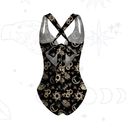 Purplehecate Eye of the Serpent Stars One-Piece Swimsuit
