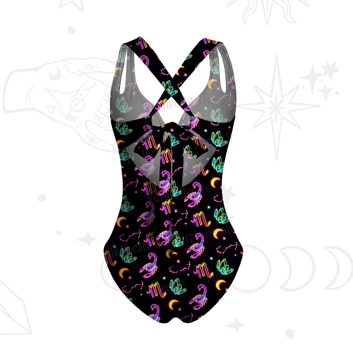 Purplehecate Scorpio Spirit Zodiac One-Piece Swimsuit
