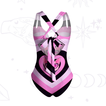 Purplehecate Slightly Wicked Cat One-Piece Swimsuit