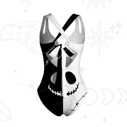 Purplehecate Grim Skeleton King One-Piece Swimsuit