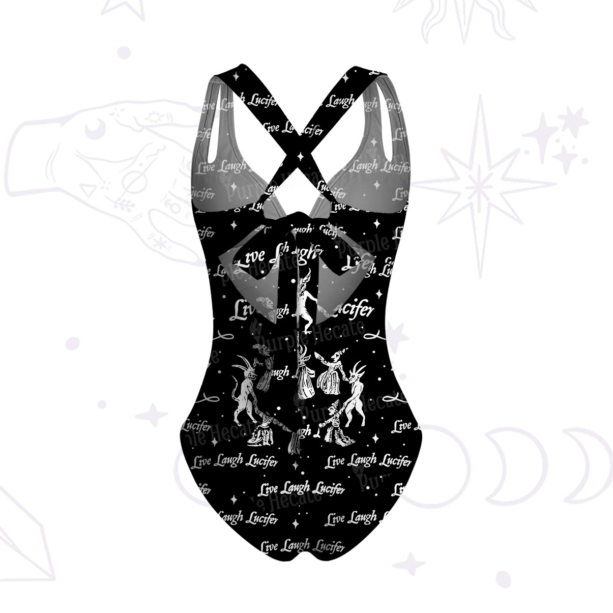 Purplehecate Live Laugh Lucifer One-Piece Swimsuit