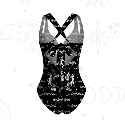 Purplehecate Live Laugh Lucifer One-Piece Swimsuit