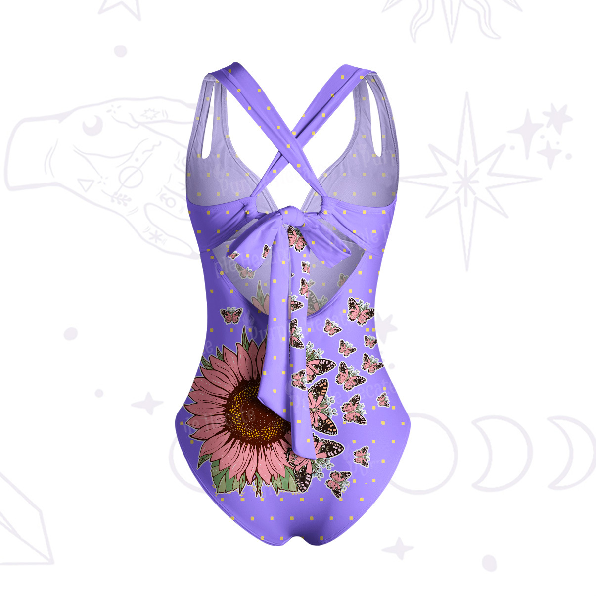 Purplehecate Enchanted Sunflower Garden One-Piece Swimsuit