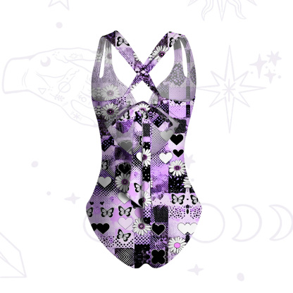 Purplehecate Purple Butterfly Romance One-Piece Swimsuit