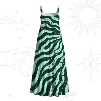 [Copy]Purplehecate Sacred Eye Energy Flow Wide Straps Maxi Dress