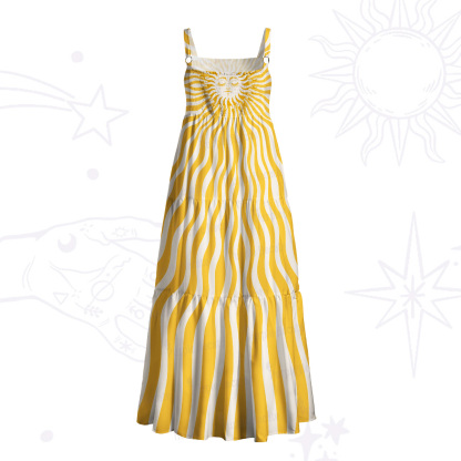 Purplehecate Radiance of the Sun Wide Straps Maxi Dress