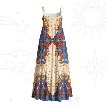 Purplehecate Celestial Ascension Wide Straps Maxi Dress