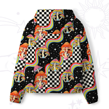 Purplehecate Trippy Rainbow Mushrooms All-Over Print Hoodie