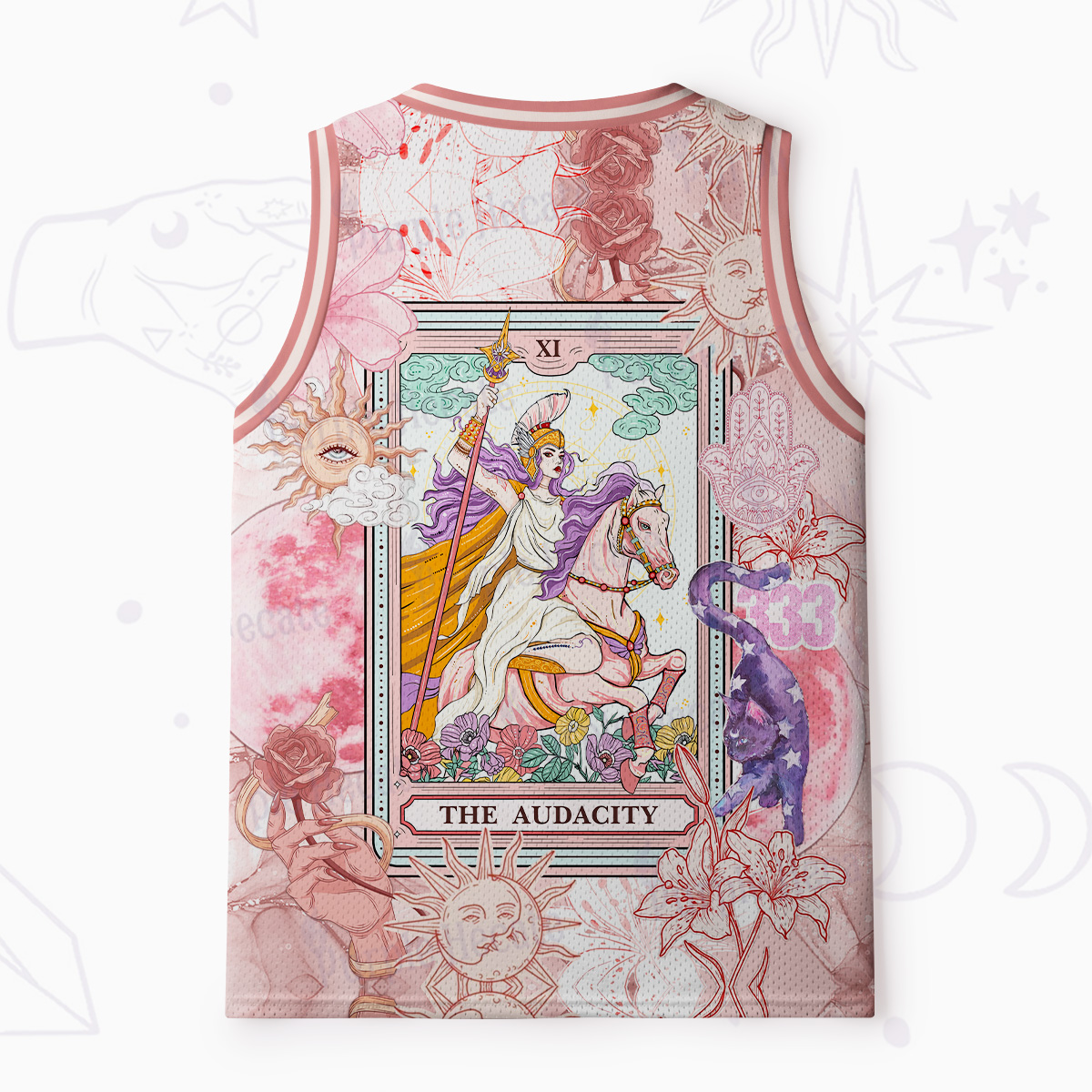 Purplehecate The Audacity Tarot Card Mesh Jersey Tank Top