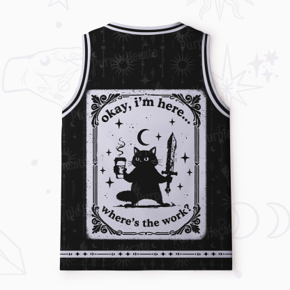 Purplehecate Okay I'm Here Where's The Work Mesh Jersey Tank Top