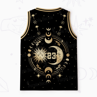 Purplehecate Celestial Sun and Moon Mesh Jersey Tank Top