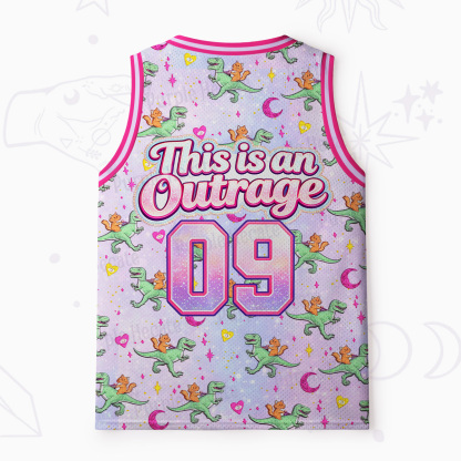 Purplehecate This is an Outrage Mesh Jersey Tank Top