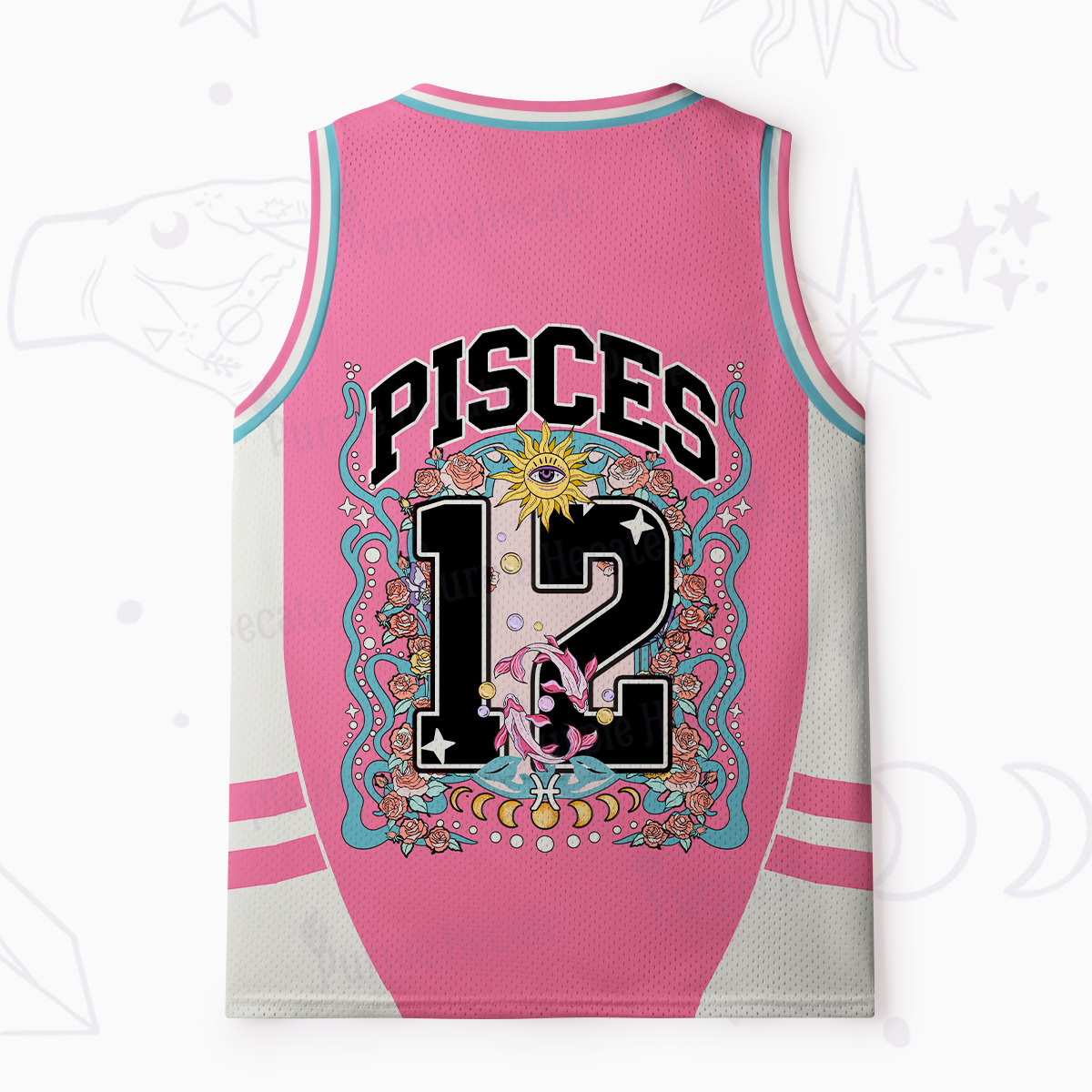 Purplehecate Pisces Spirit Zodiac Mesh Jersey Tank Top