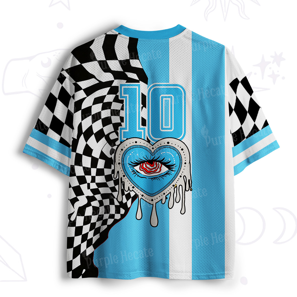 Purplehecate Trippy Heart Eye ARG Mesh Jersey
