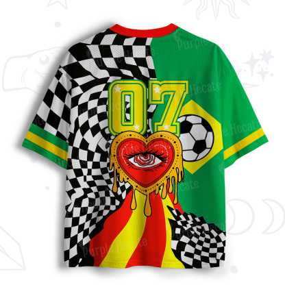 Purplehecate Trippy Heart Eye BR Mesh Jersey