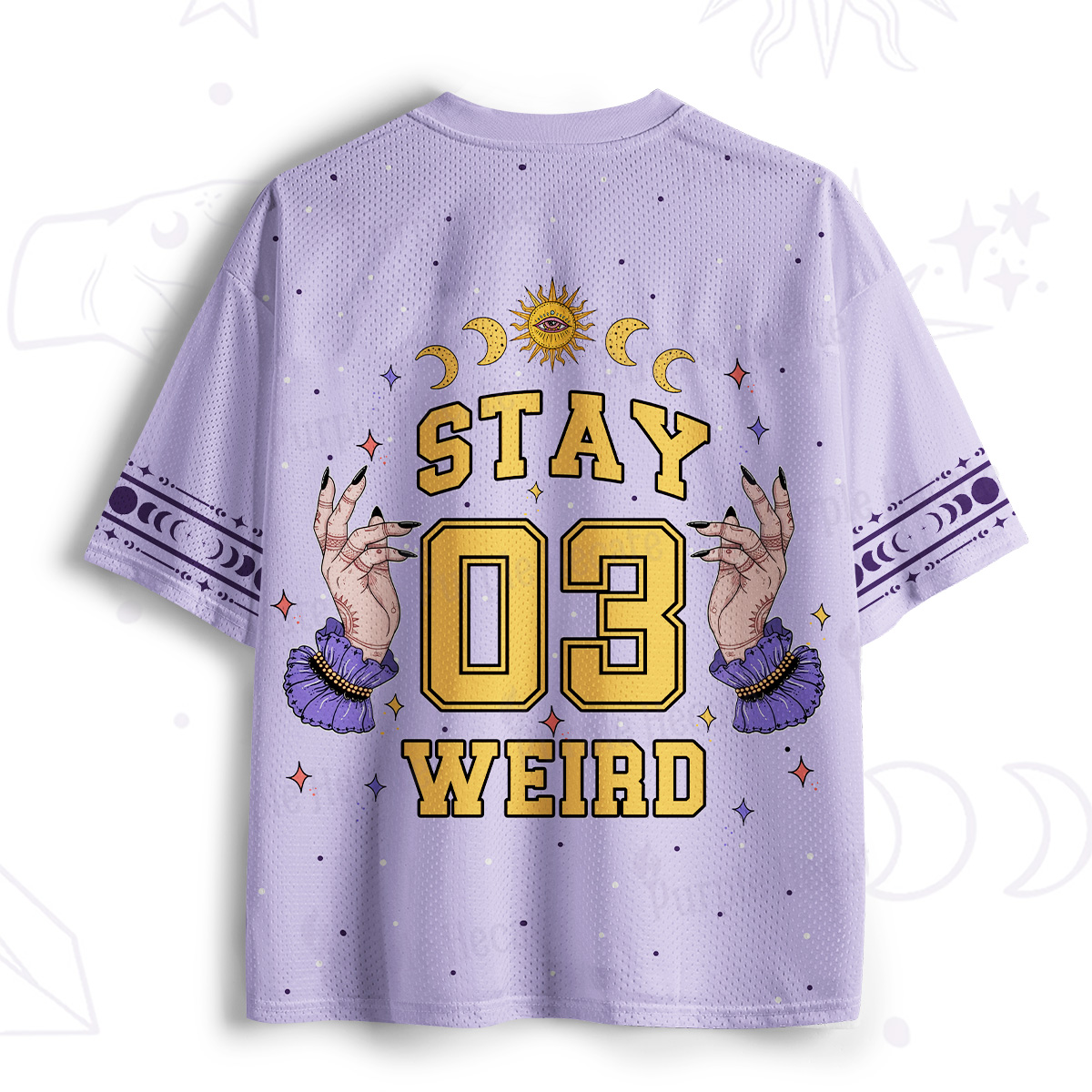 Purplehecate Stay Weird  Mesh Jersey