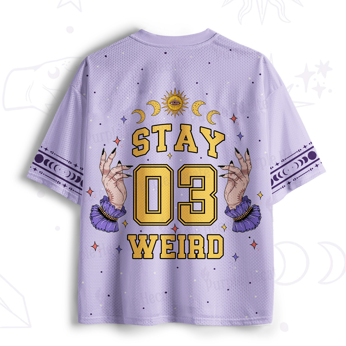 Purplehecate Stay Weird  Mesh Jersey